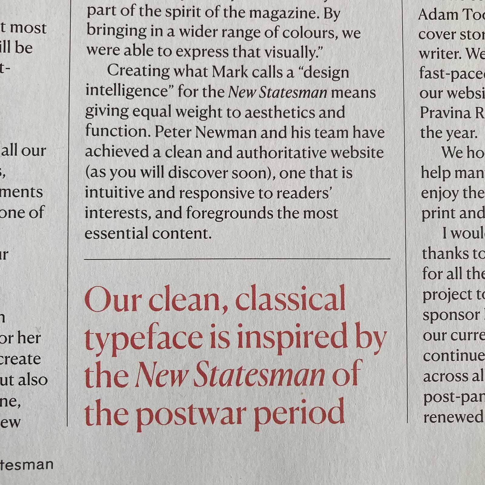 New Statesman launch issue